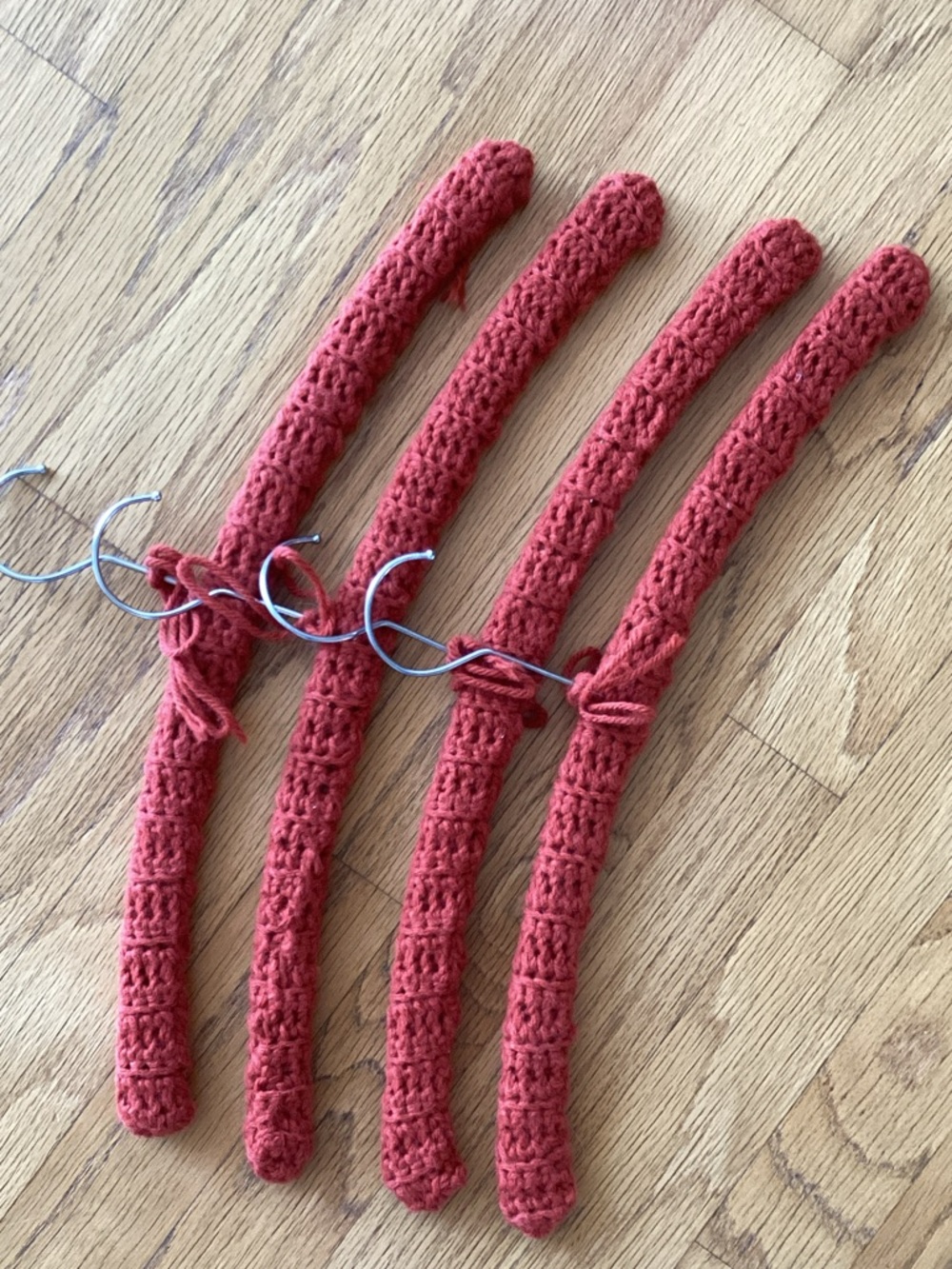 Vintage Hand-Crocheted Hangers - Set of 4